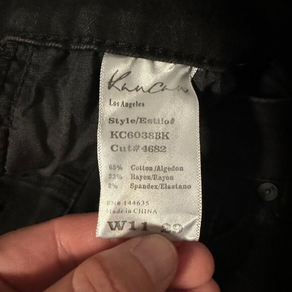 Kancan Black Distressed Mid Rise Straight Leg Womens‎ 11/29 - Picture 6 of 13